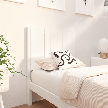 vidaXL Cabecero de cama madera maciza de pino blanco 80,5x4x100 cm