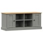 vidaXL Banco zapatero VIGO madera maciza de pino gris 106x35x45 cm vidaXL Banco zapatero VIGO madera maciza de pino gris 106x35x45 cm