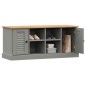 vidaXL Banco zapatero VIGO madera maciza de pino gris 106x35x45 cm vidaXL Banco zapatero VIGO madera maciza de pino gris 106x35x45 cm