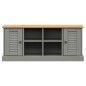 vidaXL Banco zapatero VIGO madera maciza de pino gris 106x35x45 cm vidaXL Banco zapatero VIGO madera maciza de pino gris 106x35x45 cm