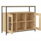 vidaXL Aparador de madera de ingeniería roble Sonoma 100x35x80 cm vidaXL Aparador de madera de ingeniería roble Sonoma 100x35x80 cm