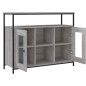 vidaXL Aparador de madera de ingeniería gris Sonoma 100x35x80 cm vidaXL Aparador de madera de ingeniería gris Sonoma 100x35x80 cm