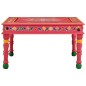vidaXL Mesa de centro madera maciza de mango rosa pintada a mano vidaXL Mesa de centro madera maciza de mango rosa pintada a mano