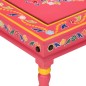 vidaXL Mesa de centro madera maciza de mango rosa pintada a mano vidaXL Mesa de centro madera maciza de mango rosa pintada a mano