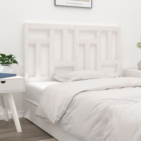 vidaXL Cabecero de cama madera maciza de pino blanco 155,5x4x100 cm