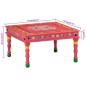vidaXL Mesa de centro madera maciza de mango rosa pintada a mano vidaXL Mesa de centro madera maciza de mango rosa pintada a mano