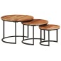 vidaXL Mesas apilables 3 piezas madera maciza de acacia vidaXL Mesas apilables 3 piezas madera maciza de acacia