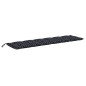 vidaXL Cojín de banco jardín tela Oxford a cuadros negro 150x50x7 cm vidaXL Cojín de banco jardín tela Oxford a cuadros negro 150x50x7 cm