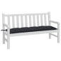 vidaXL Cojín de banco jardín tela Oxford a cuadros negro 150x50x7 cm vidaXL Cojín de banco jardín tela Oxford a cuadros negro 150x50x7 cm