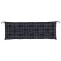 vidaXL Cojín de banco jardín tela Oxford a cuadros negro 150x50x7 cm vidaXL Cojín de banco jardín tela Oxford a cuadros negro 150x50x7 cm