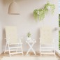 vidaXL Cojines de silla respaldo alto 2 uds tela Oxford color crema vidaXL Cojines de silla respaldo alto 2 uds tela Oxford color crema