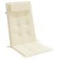 vidaXL Cojines de silla respaldo alto 2 uds tela Oxford color crema vidaXL Cojines de silla respaldo alto 2 uds tela Oxford color crema