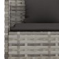 vidaXL Juego de comedor jardín 2 pzas con cojines ratán sintético gris vidaXL Juego de comedor jardín 2 pzas con cojines ratán sintético gris