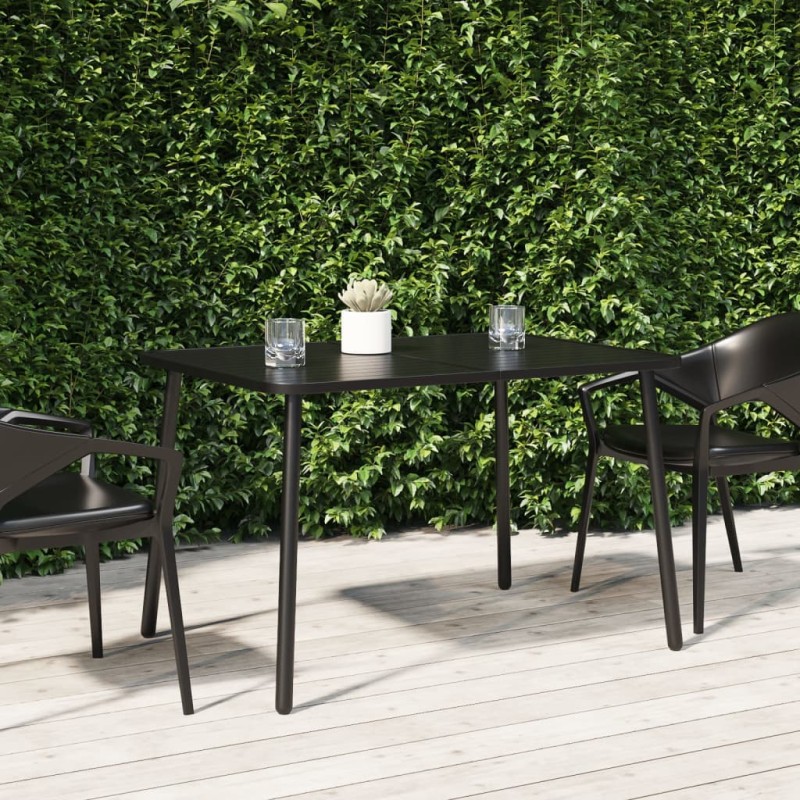 vidaXL Mesa de jardín acero gris antracita 110x80x71 cm vidaXL Mesa de jardín acero gris antracita 110x80x71 cm