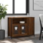 vidaXL Aparador de madera de ingeniería marrón roble 100x35x75 cm