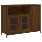 vidaXL Aparador de madera de ingeniería marrón roble 100x35x75 cm