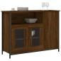 vidaXL Aparador de madera de ingeniería marrón roble 100x35x75 cm
