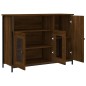 vidaXL Aparador de madera de ingeniería marrón roble 100x35x75 cm
