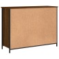 vidaXL Aparador de madera de ingeniería marrón roble 100x35x75 cm