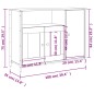 vidaXL Aparador de madera de ingeniería marrón roble 100x35x75 cm