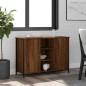 vidaXL Aparador de madera de ingeniería marrón roble 100x35x70 cm vidaXL Aparador de madera de ingeniería marrón roble 100x35x70 cm