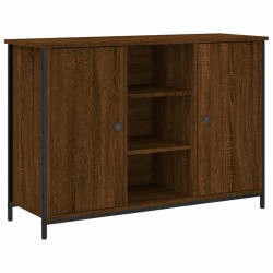vidaXL Aparador de madera de ingeniería marrón roble 100x35x70 cm