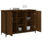 vidaXL Aparador de madera de ingeniería marrón roble 100x35x70 cm vidaXL Aparador de madera de ingeniería marrón roble 100x35x70 cm