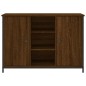 vidaXL Aparador de madera de ingeniería marrón roble 100x35x70 cm vidaXL Aparador de madera de ingeniería marrón roble 100x35x70 cm