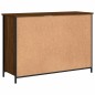vidaXL Aparador de madera de ingeniería marrón roble 100x35x70 cm vidaXL Aparador de madera de ingeniería marrón roble 100x35x70 cm