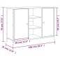 vidaXL Aparador de madera de ingeniería marrón roble 100x35x70 cm vidaXL Aparador de madera de ingeniería marrón roble 100x35x70 cm