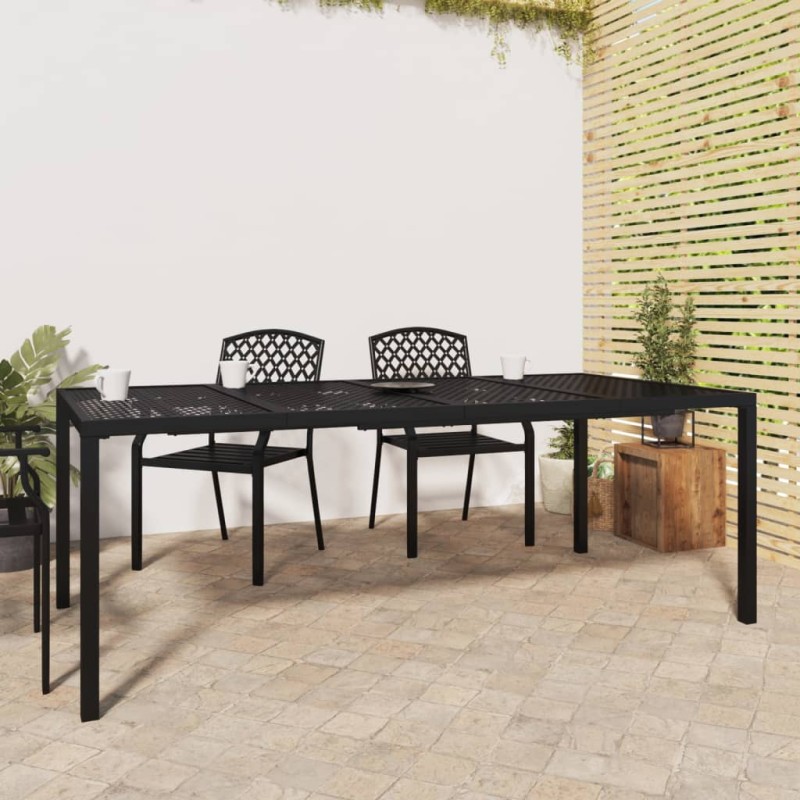 vidaXL Mesa de jardín de acero gris antracita 200x100x72 cm vidaXL Mesa de jardín de acero gris antracita 200x100x72 cm
