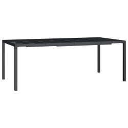 vidaXL Mesa de jardín de acero gris antracita 200x100x72 cm