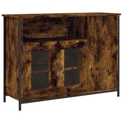 vidaXL Aparador madera de ingeniería roble ahumado 100x35x75 cm