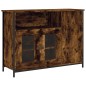 vidaXL Aparador madera de ingeniería roble ahumado 100x35x75 cm vidaXL Aparador madera de ingeniería roble ahumado 100x35x75 cm