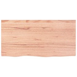 vidaXL Estante pared madera roble tratada marrón claro 80x40x(2-6) cm