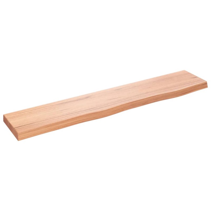 vidaXL Estante de pared madera roble tratada marrón claro 100x20x4 cm vidaXL Estante de pared madera roble tratada marrón claro 100x20x4 cm