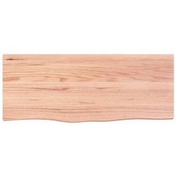 vidaXL Estante pared madera roble tratada marrón claro 100x40x(2-4) cm