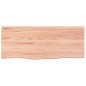 vidaXL Estante pared madera roble tratada marrón claro 100x40x(2-4) cm vidaXL Estante pared madera roble tratada marrón claro 100x40x(2-4) cm