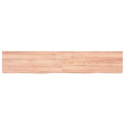 vidaXL Estante pared madera roble tratada marrón claro 160x30x(2-4) cm