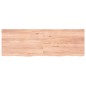 vidaXL Estante pared madera roble tratada marrón claro 180x60x(2-4) cm vidaXL Estante pared madera roble tratada marrón claro 180x60x(2-4) cm