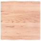 vidaXL Tablero mesa madera tratada roble borde natural 60x60x2 cm