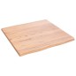 vidaXL Tablero mesa madera tratada roble borde natural 60x60x2 cm