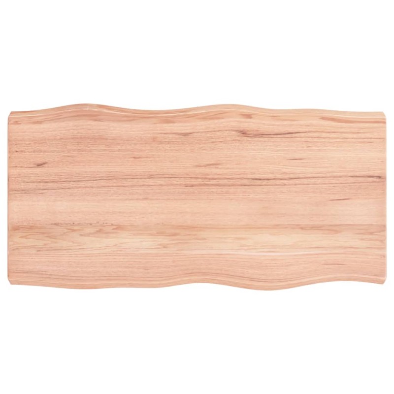 vidaXL Tablero mesa madera tratada borde natural marrón 80x40x(2-6) cm vidaXL Tablero mesa madera tratada borde natural marrón 80x40x(2-6) cm
