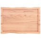 vidaXL Tablero mesa madera tratada borde natural marrón 80x50x(2-4) cm vidaXL Tablero mesa madera tratada borde natural marrón 80x50x(2-4) cm