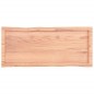 vidaXL Tablero mesa madera tratada borde natural marrón 100x40x(2-6)cm