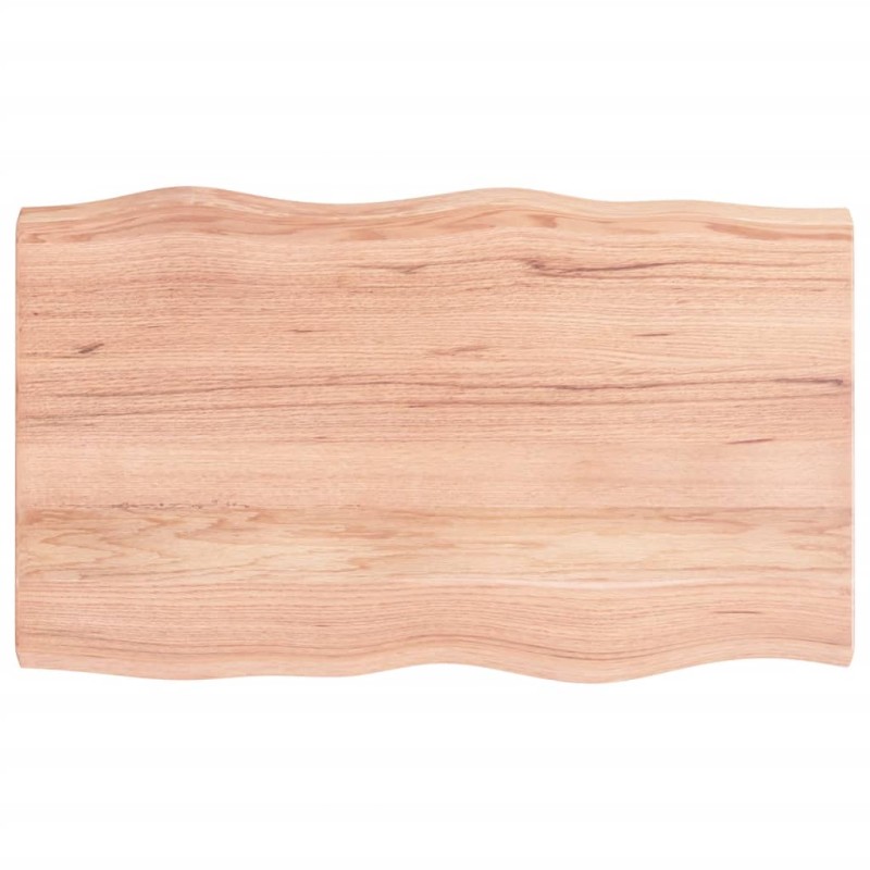 vidaXL Tablero mesa madera tratada borde natural marrón 100x60x(2-4)cm vidaXL Tablero mesa madera tratada borde natural marrón 100x60x(2-4)cm