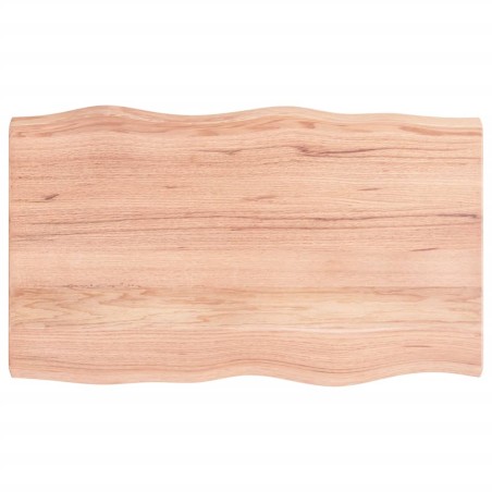 vidaXL Tablero mesa madera tratada borde natural marrón 100x60x(2-4)cm