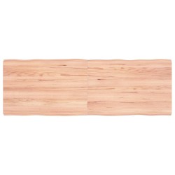 vidaXL Tablero mesa madera tratada borde natural marrón 120x40x(2-4)cm