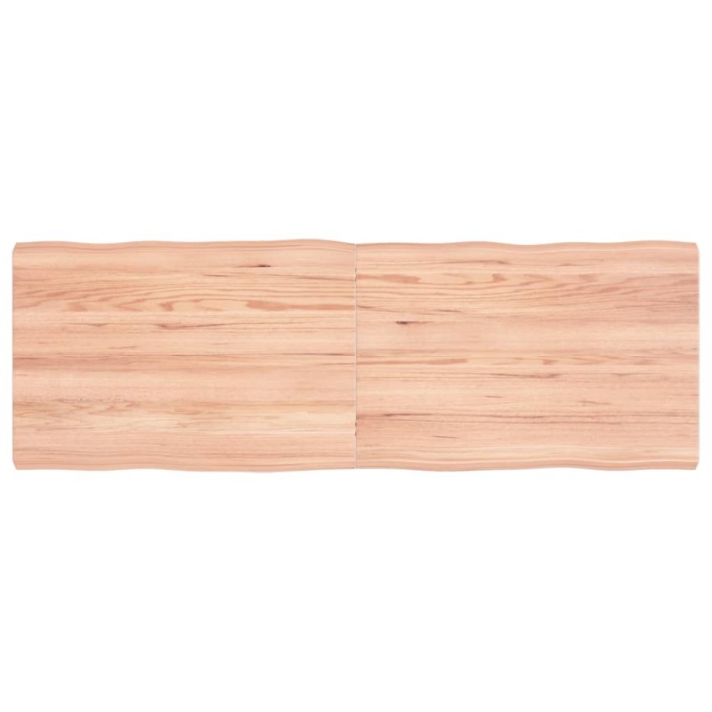 vidaXL Tablero mesa madera tratada borde natural marrón 120x40x(2-4)cm vidaXL Tablero mesa madera tratada borde natural marrón 120x40x(2-4)cm