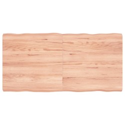 vidaXL Tablero mesa madera tratada borde natural marrón 120x60x(2-6)cm